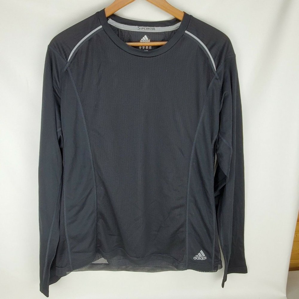 adidas Supernova Black Long Sleeve Performance Shirt Men's XL